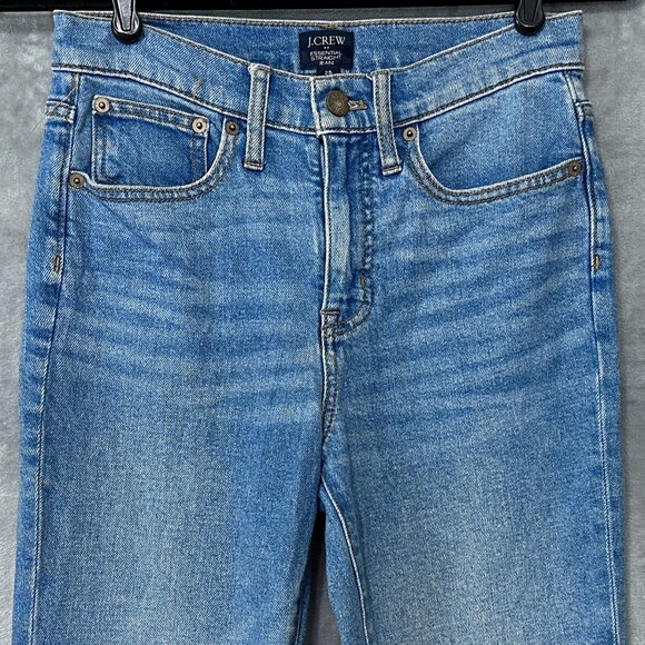 J.Crew Essential Straight Jean Light Wash Sz 25 - Picture 2 of 13